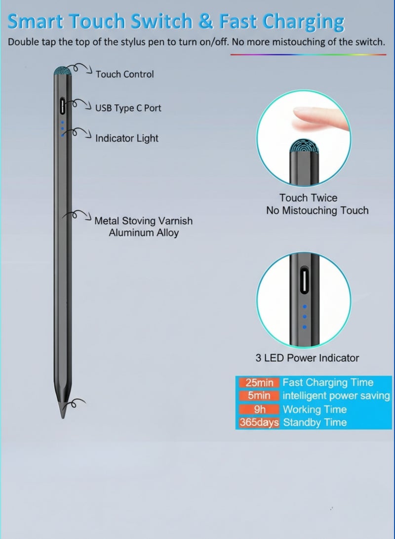 vexa pro Active Universal Stylus Pen – Digital Pen for Touch Screen Devices, Compatible with iOS, Android, Tablets & Windows - Black - Image 5